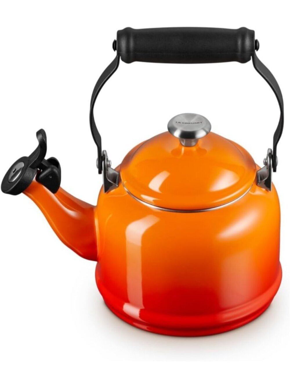 Orange Red Enamel Steel Demi Teakettle 1.25QT Stainless steel Pot For Kitchen - Picture 1 of 7